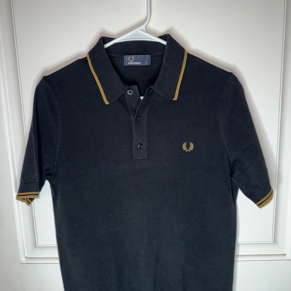 Fred Perry Mens Twin Tipped Pique Cotton Short Sleeve Polo Shirt Size Small